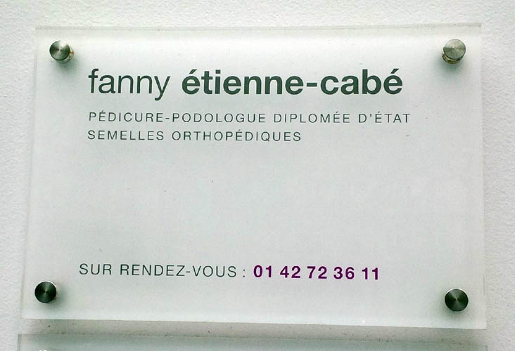 Plaque professionnelle plexiglas Paris