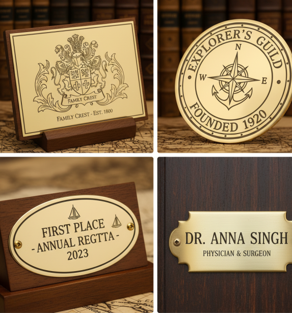 Gravure sur plaque laiton